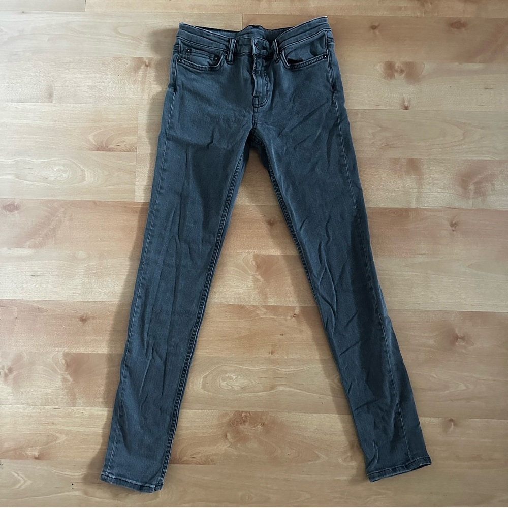 All Saints Charcoal MAST Skinny lowrise Jeans sz 26